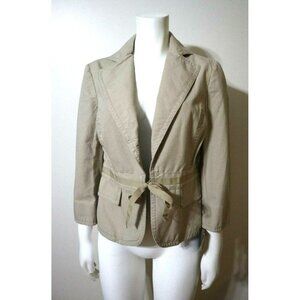 Liz Claiborne Khaki Tie-Waist Blazer Jacket